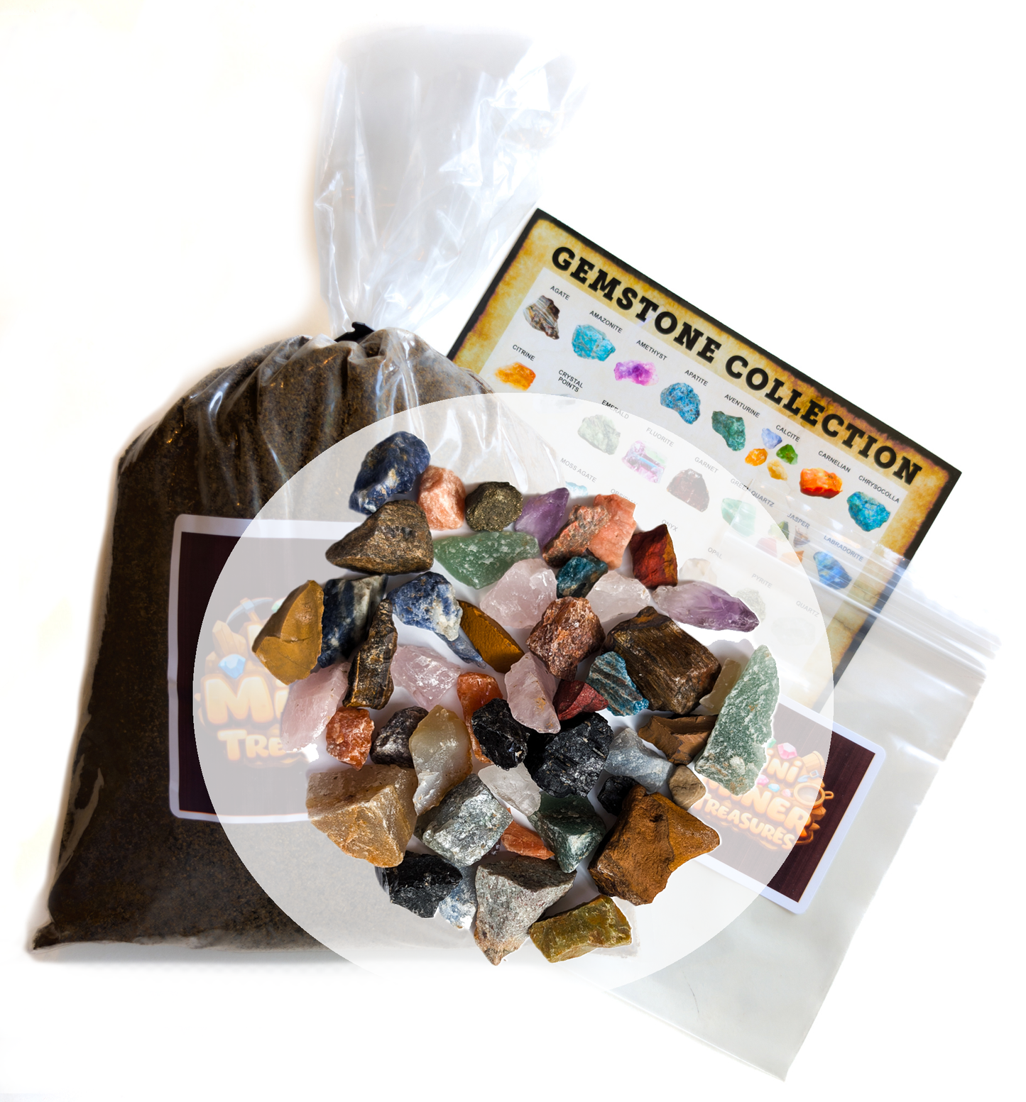 5 POUND Gemstone Paydirt | Gemstone Mining | Rough Stone | Made in USA